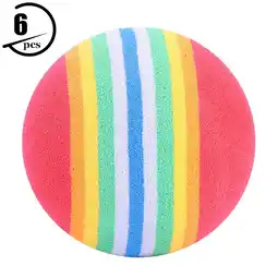 Walmart 6PCS 4cm Durable EVA Golf Rainbow Balls Golfer Practice Indoor Training Accessory Red offer