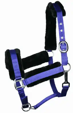 Walmart Gatsby Nylon Halter with Removable Fleece Royal Blue Horse offer