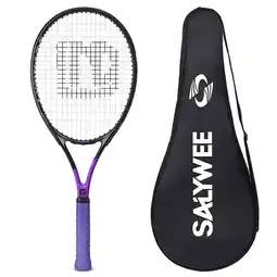 Walmart SALYWEE Gemini Series Tennis Racket Carbon Fiber 50-60lbs 285g Superlight Racket for Sport Training offer