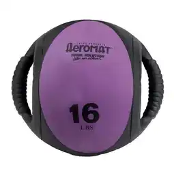 Walmart Sportime Aeromat Hard Rubber Dual Grip Power Medicine Ball, 9, Purple/Black, 16 lb offer