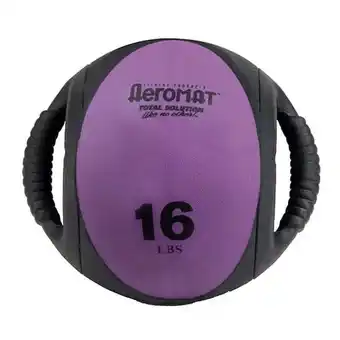 Walmart Sportime Aeromat Hard Rubber Dual Grip Power Medicine Ball, 9, Purple/Black, 16 lb offer