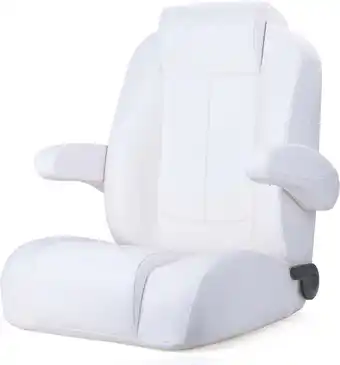 Walmart NORTHCAPTAIN Premium Reclining Pontoon High Back Captain's Chair Boat Bucket Seat with Armrest,White offer