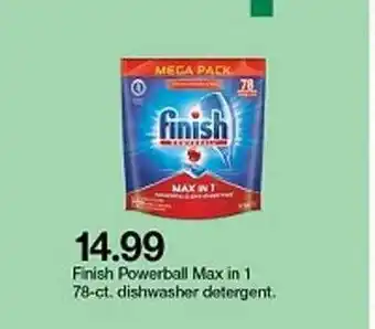 Target Finish Powerball Max In 1 78-ct. Dishwasher Detergent offer