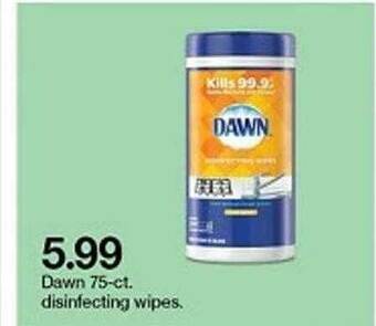 Target Dawn 75-ct. Disinfecting Wipes offer