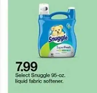 Target Select Snuggle 95-oz. Liquid Fabric Softener offer