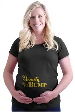 Walmart Beauty and the Bump Expecting Women's Maternity T Shirt Tee Brisco Brands 2X offer