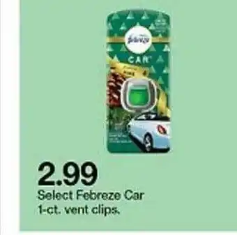 Target Select Febreze Car 1-ct. Vent Clips offer
