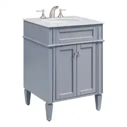 Walmart Elegant Decor Park Ave 24 Wood Single Bathroom Vanity in Gray offer