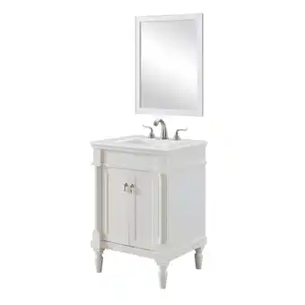 Walmart Elegant Kitchen and Bath 24 inch Single Bathroom vanity in Antique White offer