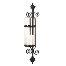 Walmart Zingz & Thingz Ornate Scroll Candle Wall Sconce - 19.75 - Black and Clear offer