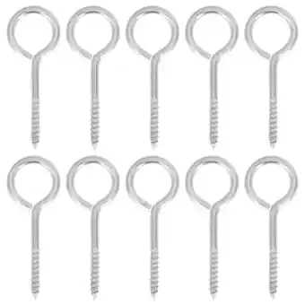 Walmart Bolts 10 Pcs Heavy Duty Screw Hooks Sheep Eye Circled Stainless Steel offer