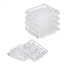 Walmart Uxcell 8 Pack Carpet Protectors Spiked Caster Cups 1.89 Square Spiked Furniture Cup offer