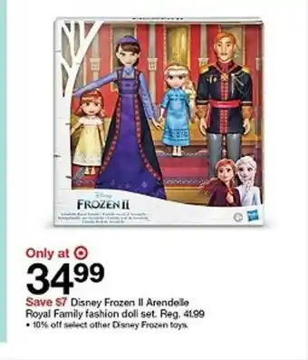 Target Disney Frozen II Arendelle Royal Family Fashion Doll Set offer
