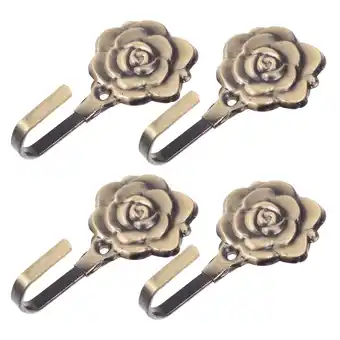 Walmart Rose Hook Key Hooks for Wall Decorative Mounted Entryway Backpack Hanger 4 Sets offer