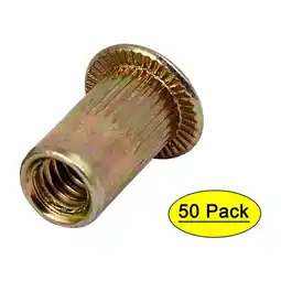 Walmart Unique Bargains 10#24 Straight Knurled Rivet Nut Insert Nutsert Bronze Tone 50pcs offer