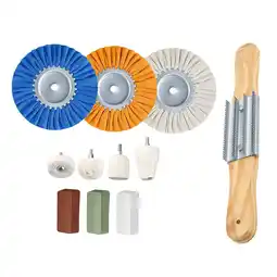 Walmart APLVFFZH 11 Pieces Buffing Wheel Polishing Kit Sturdy 8 inch Polishing Wheel Buffing Pads offer