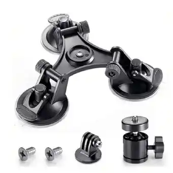 Walmart Car Holder Triple Vacuum Suction Cup Mount for Camera Stabilizer Accessory with Expansion Adapter offer