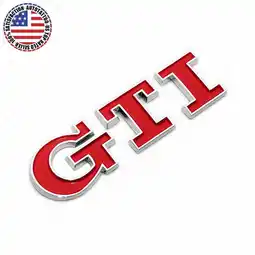 Walmart For GTI Liftgate Adhesive Nameplate Badge Logo Emblem Decoration Sport Red offer