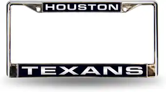 Walmart Houston Football Texans Chrome Metal Laser Cut License Plate Frame offer