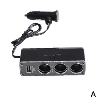 Walmart Three Port Multi Socket Car Cigarette Lighter Splitter Adapter Charger V1T6-NEW offer