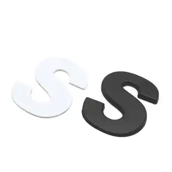 Walmart Unique Bargains Black Metal S Letter Shaped Alphabet Sticker Emblem Badge Decals for Car offer