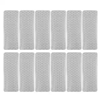 Walmart 12pcs Silver Tone Rear Bumper Reflector Reflective Stickers Tape 3 x 8cm for Car offer