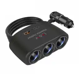 Walmart Soug 12V Car Cigarette Lighter Socket 3 in 1 Charger Splitter Outlet Power Adapt New offer