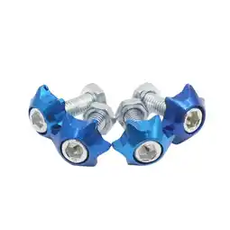 Walmart Unique Bargains 4Pcs Blue 6mm Thread Diameter Motorcycle License Plate Frame Screws Bolts Caps offer