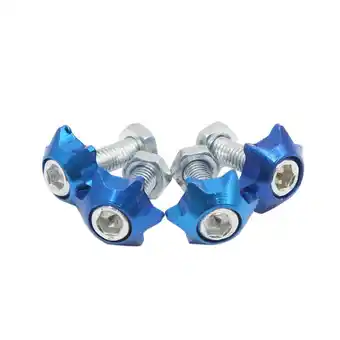 Walmart Unique Bargains 4Pcs Blue 6mm Thread Diameter Motorcycle License Plate Frame Screws Bolts Caps offer