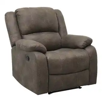 Walmart Lexicon Fairview Polished Microfiber Upholstered Manual Recliner in Brown offer