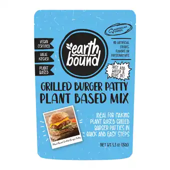 Walmart Earth Bound Grilled Burger Plant Based Mix, 5.3 oz offer