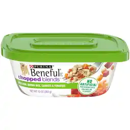 Walmart Purina Beneful Chopped Blends Wet Dog Food High Protein Real Soft Lamb & Rice, 10 oz Tubs (8 Pack) offer