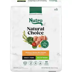 Walmart Nutro Natural Choice Adult Healthy Weight Dry Dog Food, Chicken And Brown Rice, 30 Lbs offer