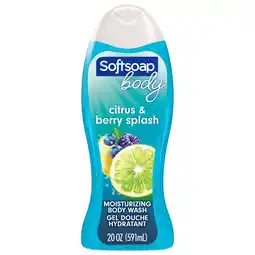 Walmart Softsoap Body Citrus & Berry Splash Body Wash, All Skin Types, 20 fl oz Bottle offer