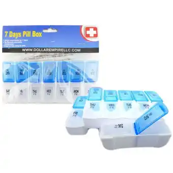 Walmart Familymaid 7 Days 2 Layer Day & Night Pill Box - 7.5 x 3.75 x 1.25 in. - Pack of 72 offer