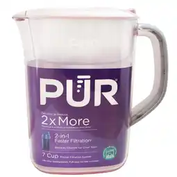 Walmart PUR 7 Cup Pitcher Filtration System, Blush, W 9.6 x H 10.1 x L 4.5, PPT700PAV4 offer