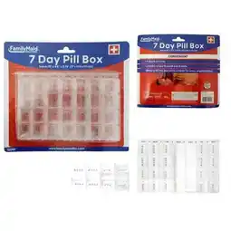 Walmart Familymaid 12099 7 Day Pill Box, 6.75 x 4.5 x 0.75 in. - Pack of 72 offer