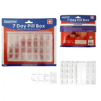 Walmart Familymaid 12099 7 Day Pill Box, 6.75 x 4.5 x 0.75 in. - Pack of 72 offer