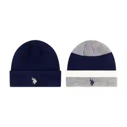 Walmart US Polo Assn. Colorblock and Solid 2-Pack Beanies, One Size Fits Most offer