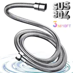 Walmart Fixdono Shower Hose Extra Long 118, Chrome Handheld Shower Head Hose with Brass Insert and Nut offer