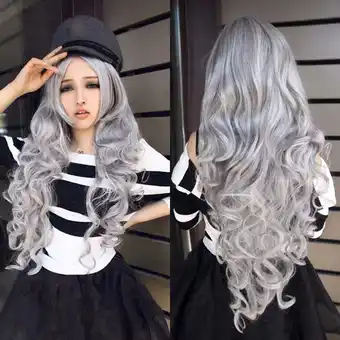 Walmart Lenkho 80CM Girl Natural Party Wig Long Full Curly Hair Fashion Synthetic Wig offer