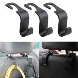 Walmart Yoloke Universal Car Seat Back Headrest Hooks for Bags and Coats Organizer - Set of 3 Pieces offer