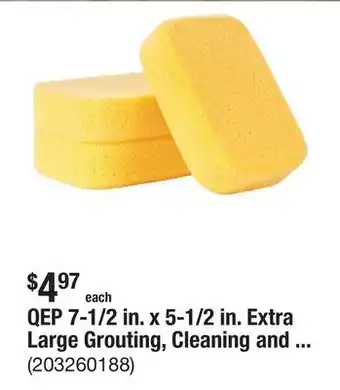 The Home Depot QEP 7-1/2 in. x 5-1/2 in. Extra Large Grouting, Cleaning and Washing Sponge (3-Pack) offer