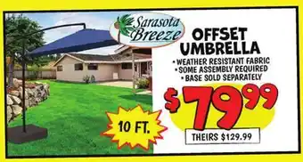 Ollie's OFFSET UMBRELLA offer