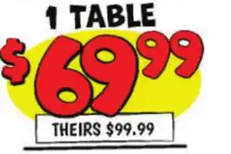 Ollie's 1 TABLE offer