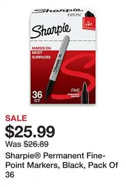 Office Depot Sharpie Permanent Fine-Point Markers, Black, Pack Of 36 offer