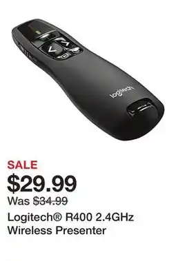 Office Depot Logitech R400 2.4GHz Wireless Presenter offer