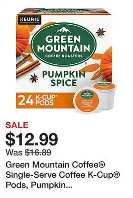 Office Depot Green Mountain Coffee Single-Serve Coffee K-Cup Pods, Pumpkin Spice, Carton Of 24 offer