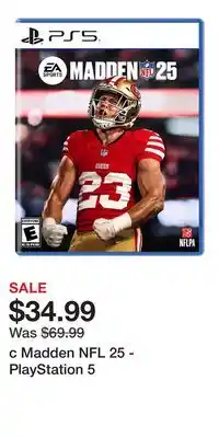 Game Stop c Madden NFL 25 - PlayStation 5 offer