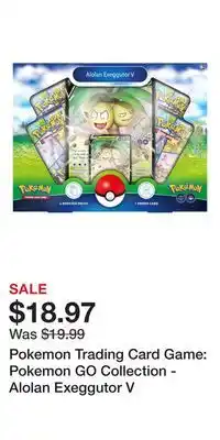 Game Stop Pokemon Trading Card Game: Pokemon GO Collection - Alolan Exeggutor V offer